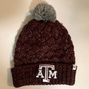 Knitted Texas A&M hat.